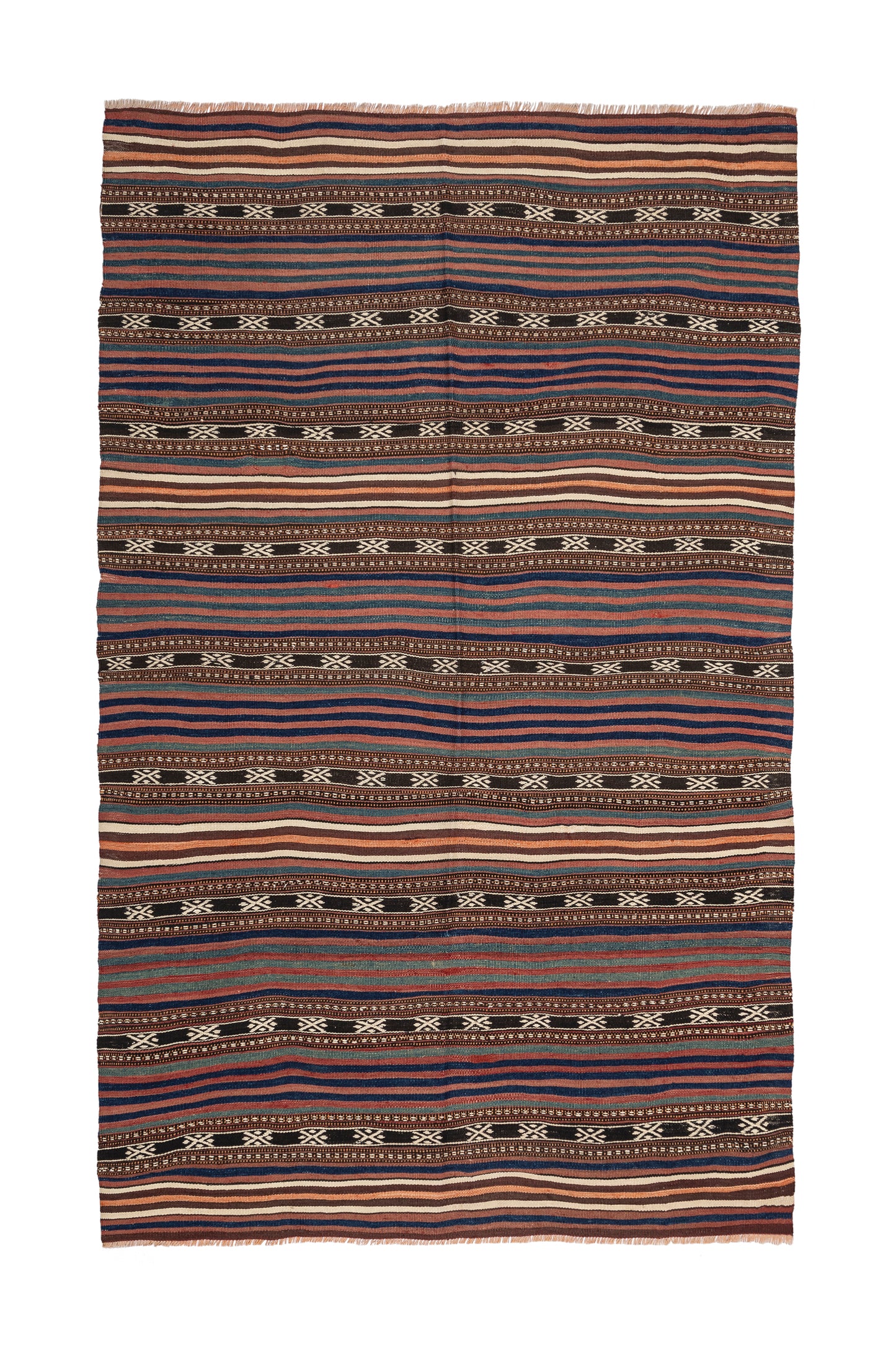 1960s Karasi Handmade Vintage Turkish Kilim Rug | 125x200 cm - Dervish Rugs