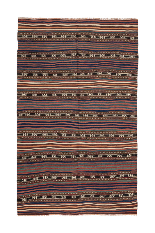 1960s Karasi Handmade Vintage Turkish Kilim Rug | 125x200 cm - Dervish Rugs