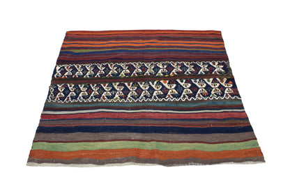 1930s Nisibis Vintage Turkish Rug | 120x120 cm - Dervish Rugs