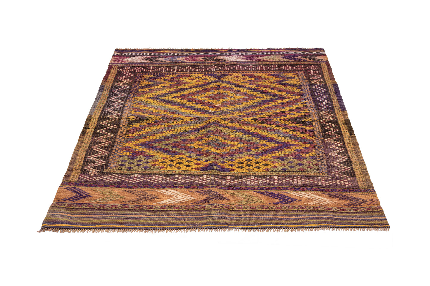 1960s Makri Handmade Vintage Rug | 120x160 cm - Dervish Rugs