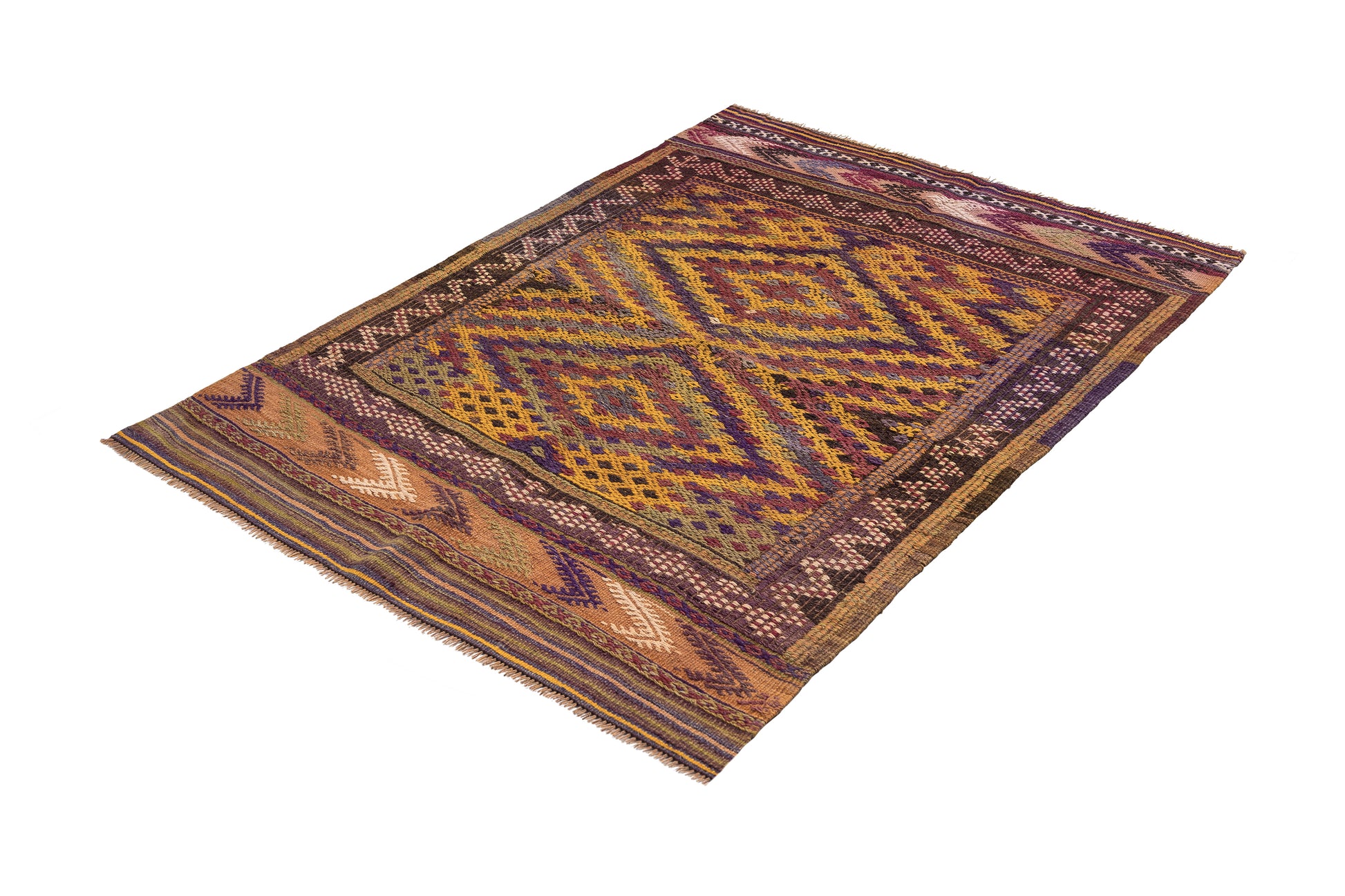 1960s Makri Handmade Vintage Rug | 120x160 cm - Dervish Rugs