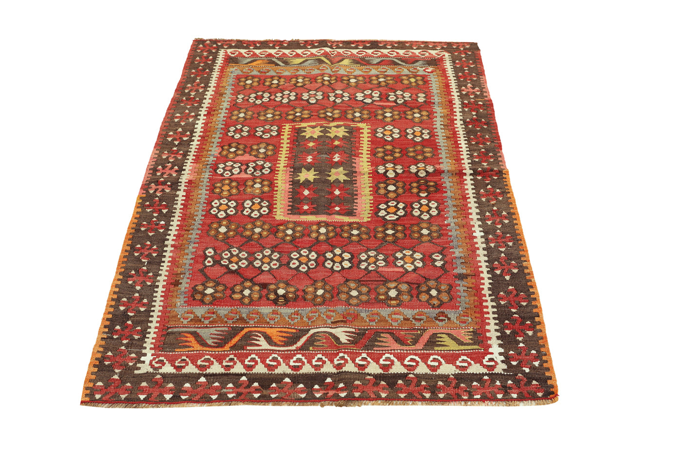 1960s Caesarea Vintage Turkish Rug | 100x140 cm - Dervish Rugs