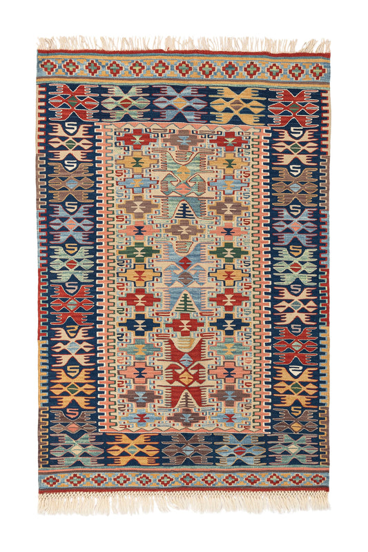 1980s Kilistra Vintage Kilim | 100x150 cm - Dervish Rugs