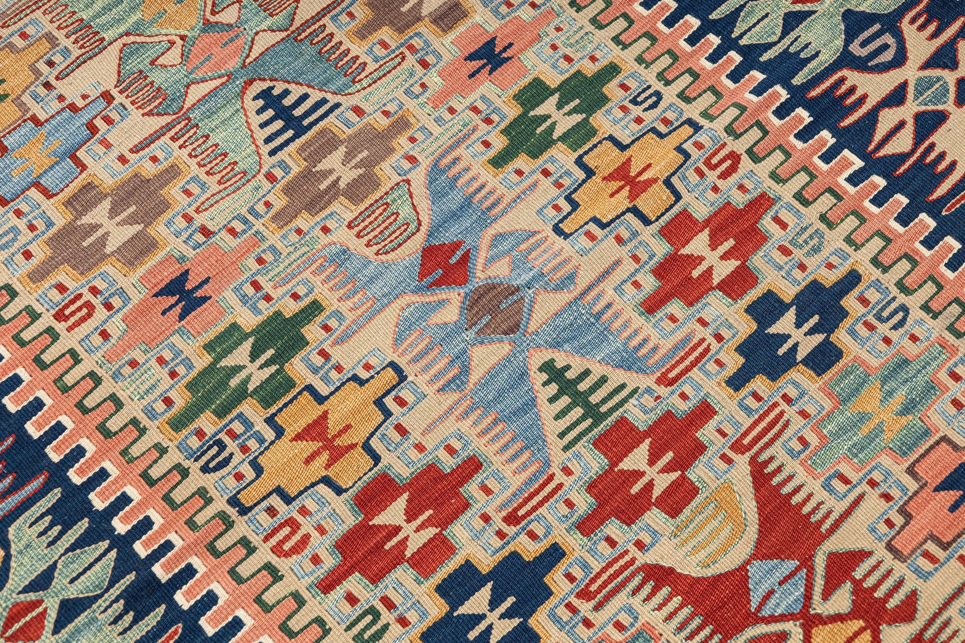 1980s Kilistra Vintage Kilim | 100x150 cm - Dervish Rugs