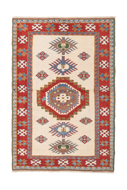 1990s Caria Handmade Vintage Turkish Kilim Rug | 110x160 cm - Dervish Rugs