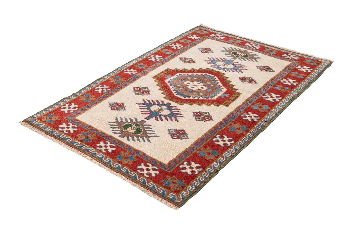 1990s Caria Handmade Vintage Turkish Kilim Rug | 110x160 cm - Dervish Rugs