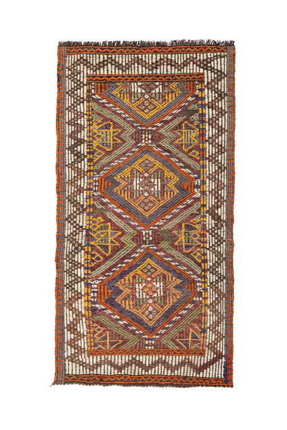 1960s Taurus Vintage Turkish Rug | 70x130 cm - Dervish Rugs