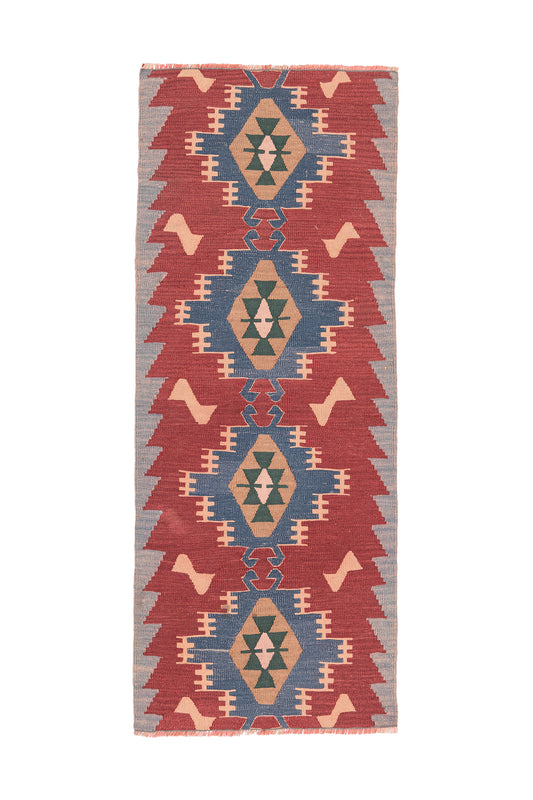 1990s Apollo Handmade Vintage Turkish Kilim Rug Runner | 60x150 cm - Dervish Rugs