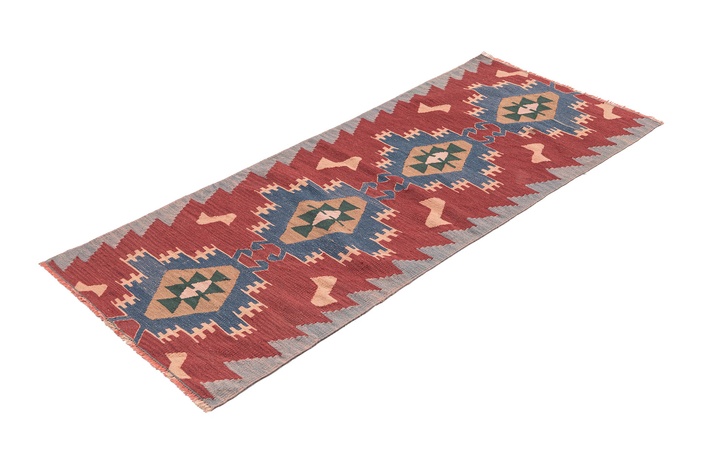 1990s Apollo Handmade Vintage Turkish Kilim Rug Runner | 60x150 cm - Dervish Rugs