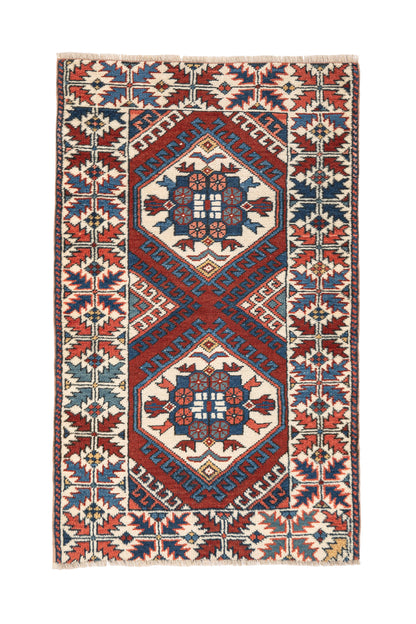 1980s Antandrus Vintage Turkish Rug | 80x130 cm - Dervish Rugs