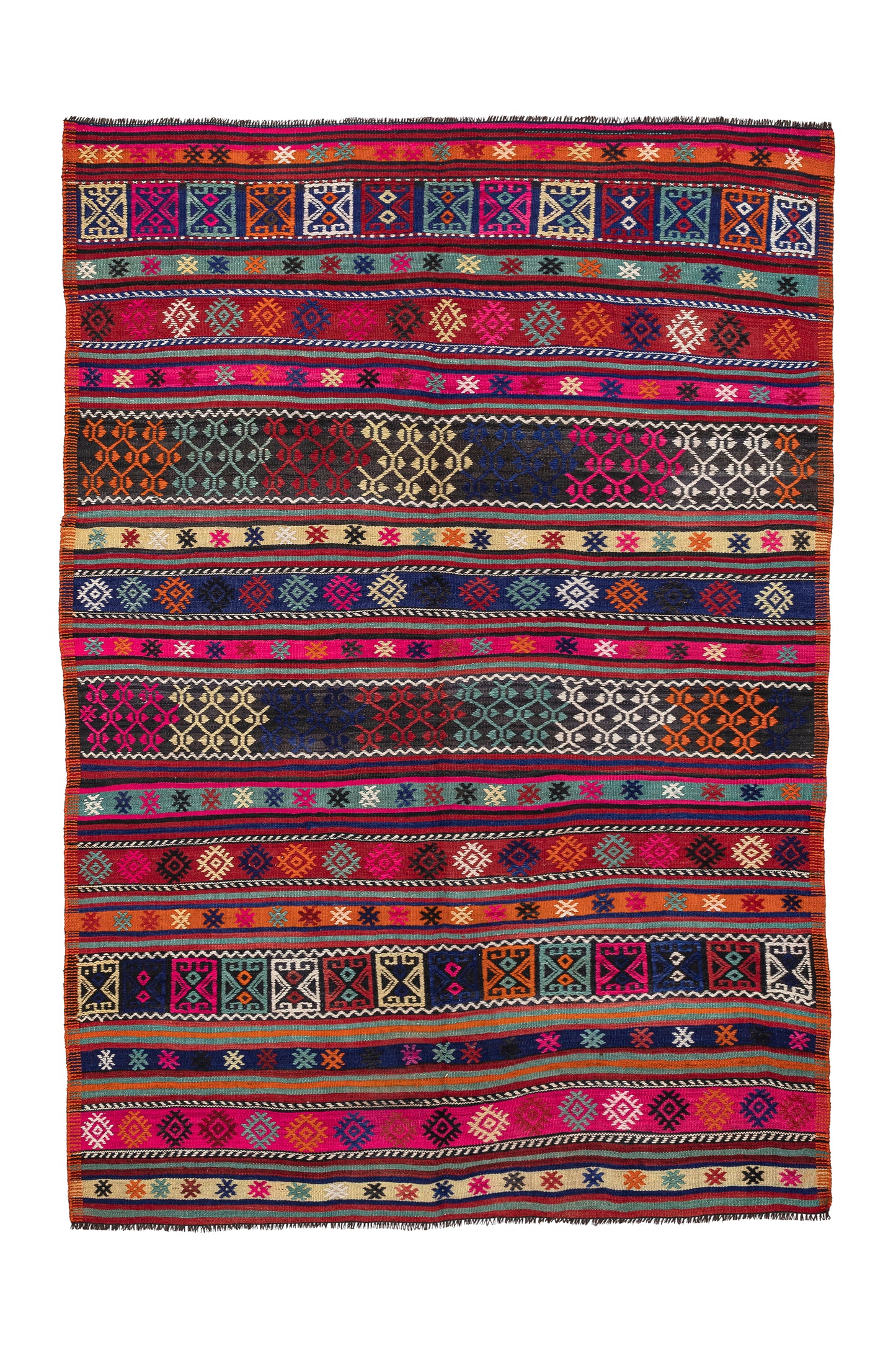 1970s Lykos Handmade Vintage Rug | 160x230 cm - Dervish Rugs