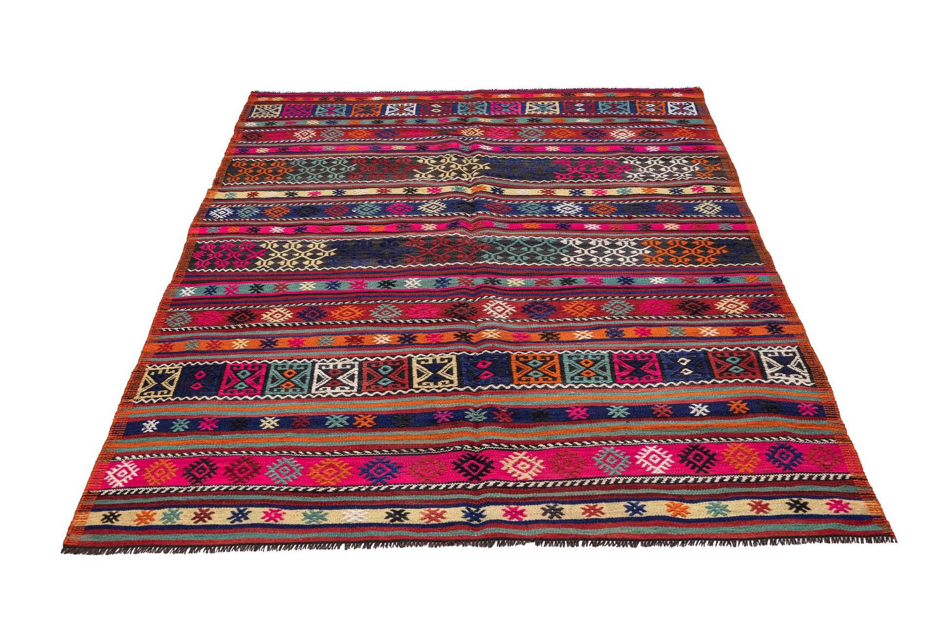 1970s Lykos Handmade Vintage Rug | 160x230 cm - Dervish Rugs