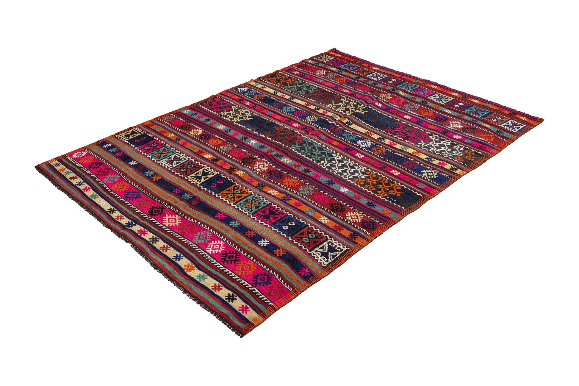 1970s Lykos Handmade Vintage Rug | 160x230 cm - Dervish Rugs