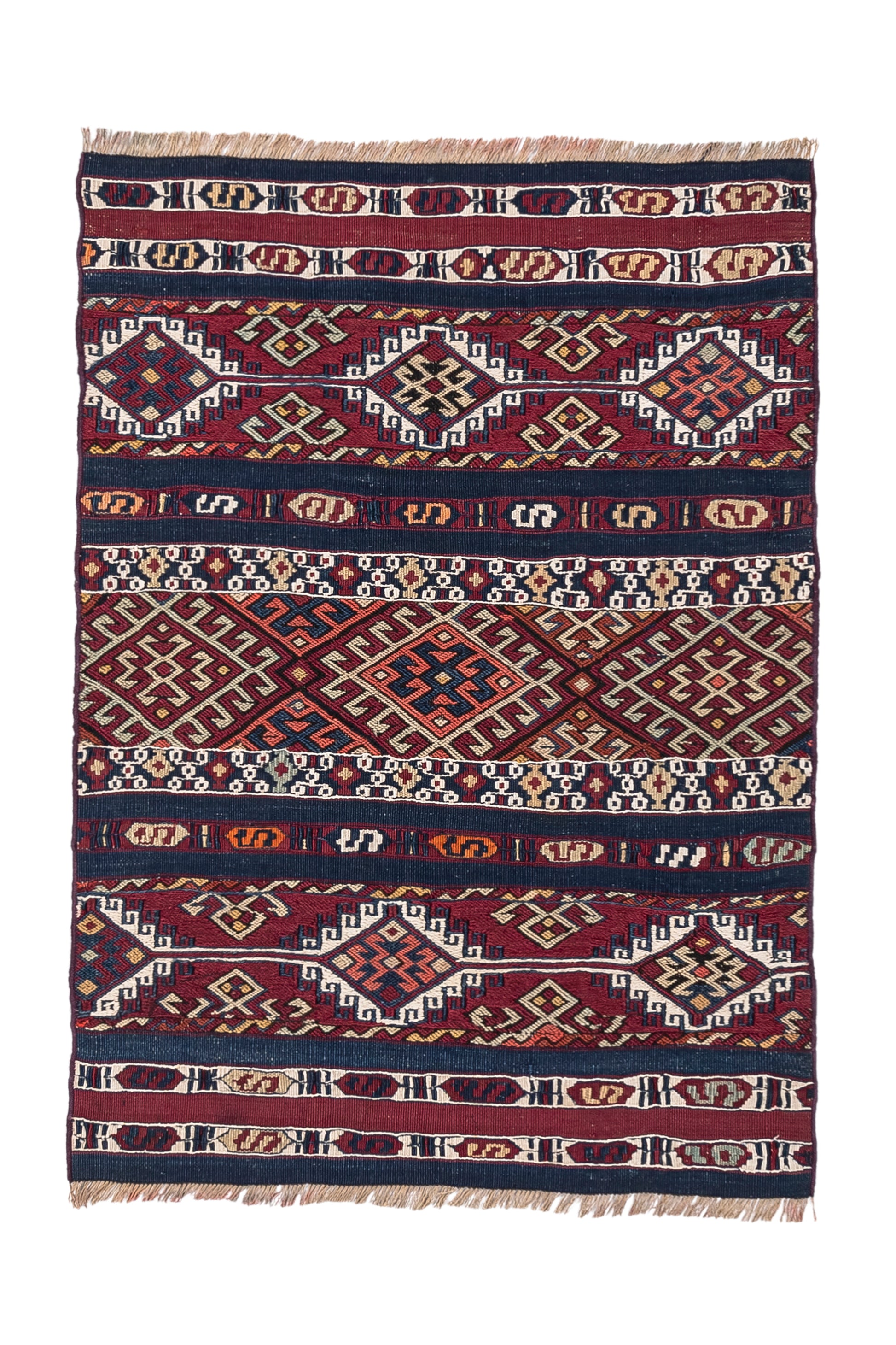 1930s Kernek Handmade Vintage Turkish Kilim Rug | 60x80 cm - Dervish Rugs