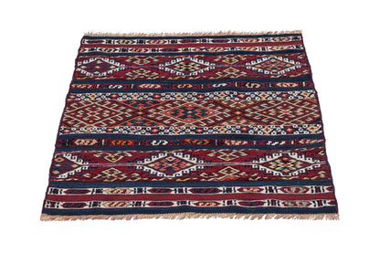 1930s Kernek Handmade Vintage Turkish Kilim Rug | 60x80 cm - Dervish Rugs