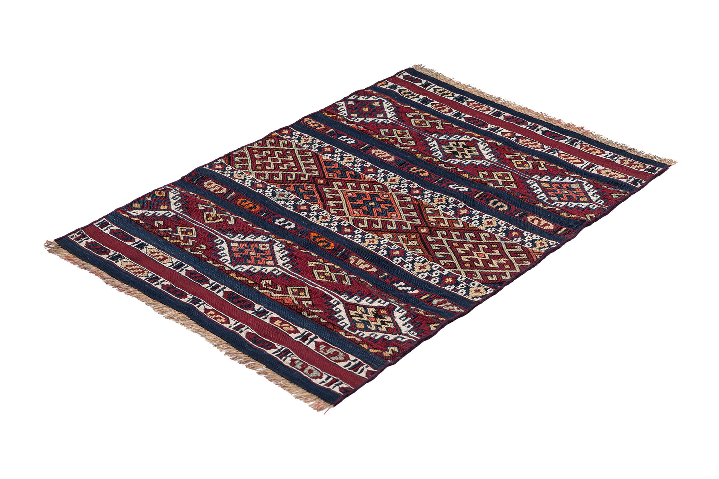 1930s Kernek Handmade Vintage Turkish Kilim Rug | 60x80 cm - Dervish Rugs