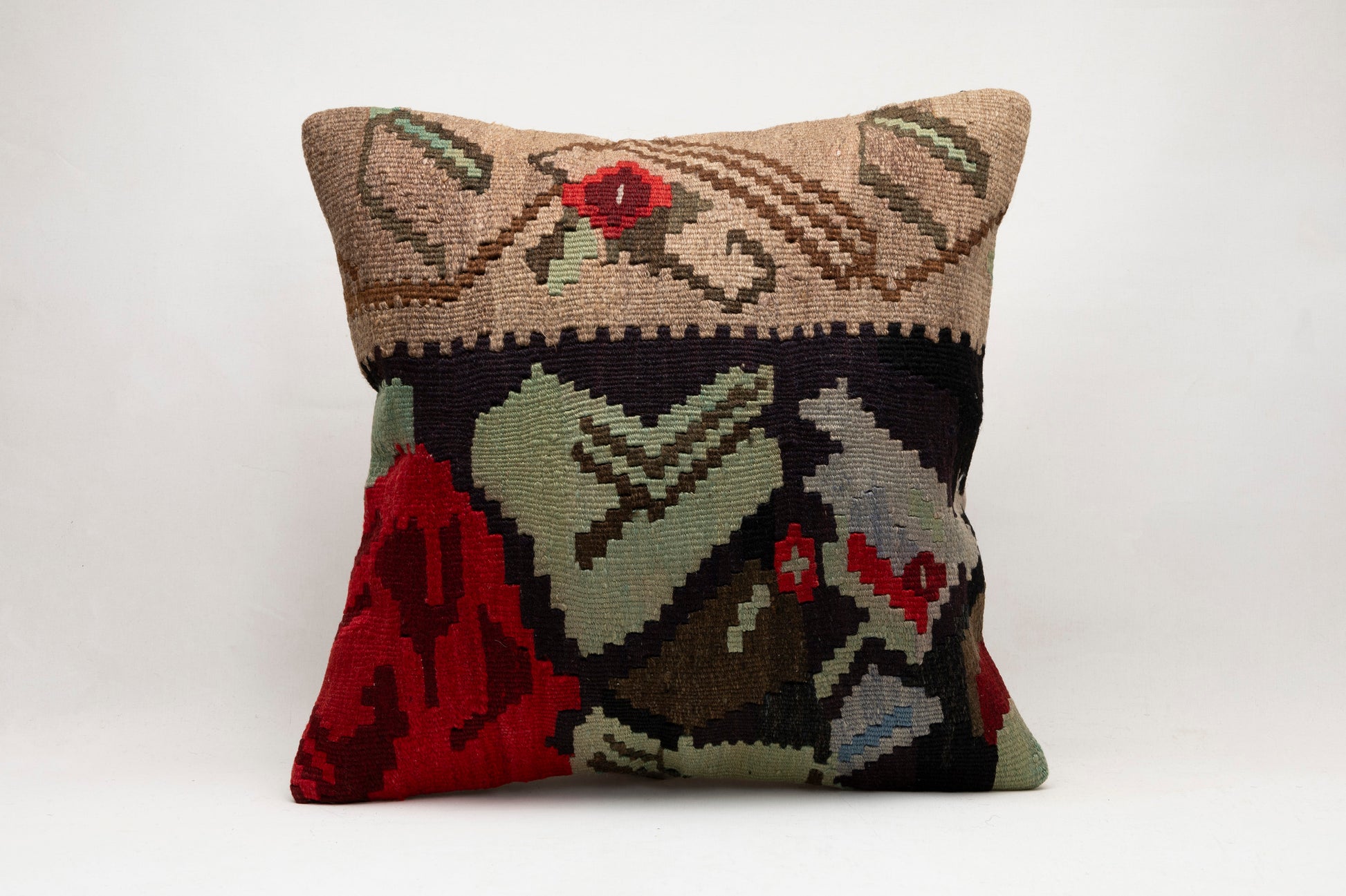 Handmade Vintage Cushion Cover | 50x50 cm - Dervish Rugs